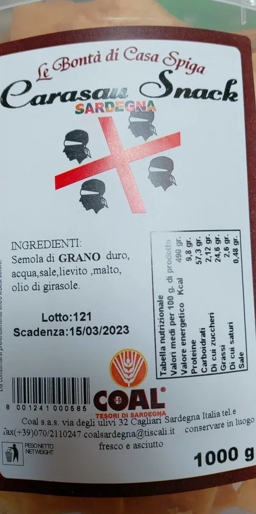 Carasau snack