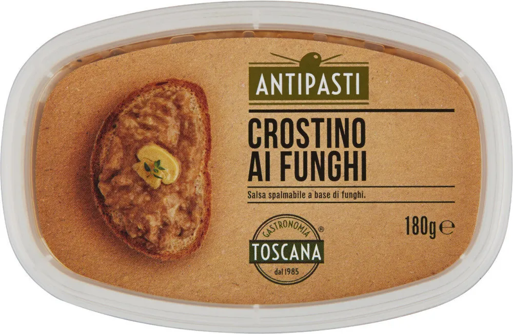 Antipasti crostino ai funghi