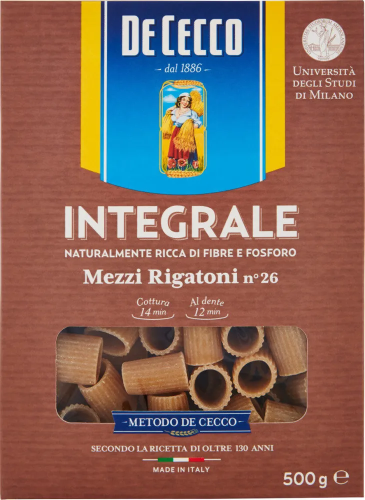 Mezzi Rigatoni integrali