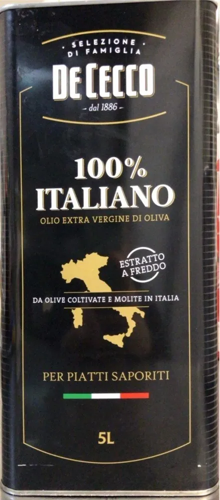 Olio extra vergine di oliva 100% italiano