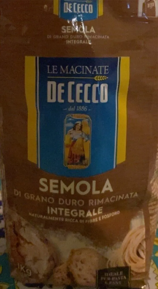 Semola di grano duro rimacinata integrale