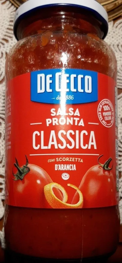 Salsa pronta classica con scorzetta d'arancia
