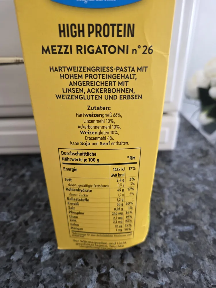 High protein pasta