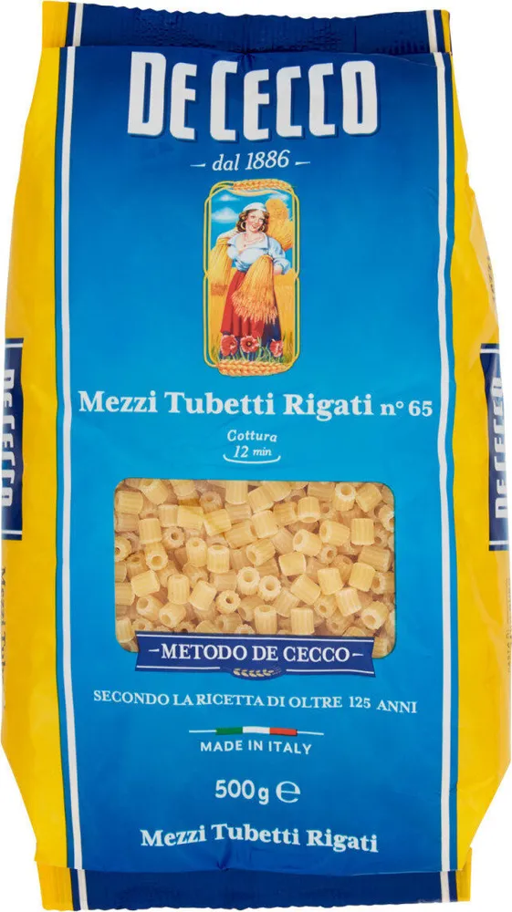 P.  Mezzi tubeti Rigatoni