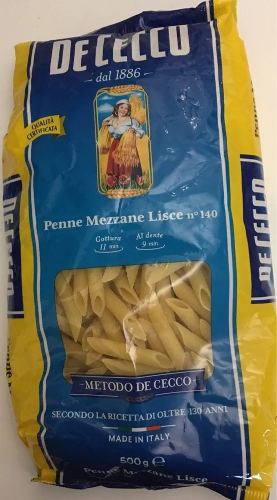 Penne Mezzane Lisce