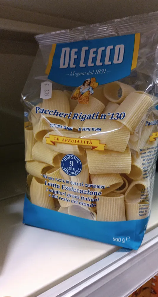 Paccheri rigati