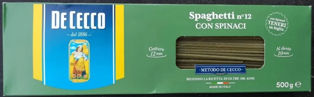 Spaghetti n°12 con spinaci