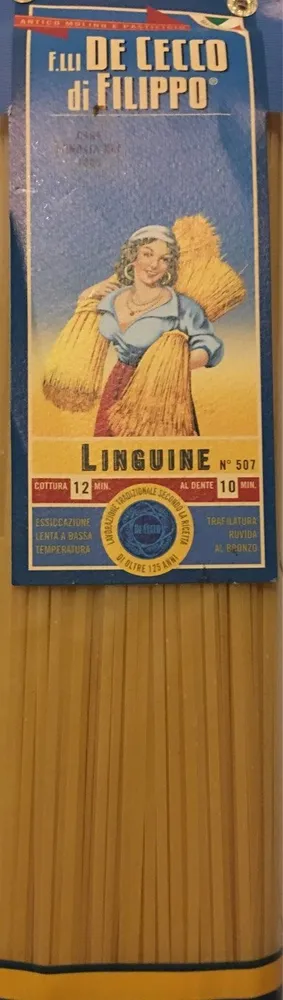 Linguine pâtes alimentaires de semoule de blé dur