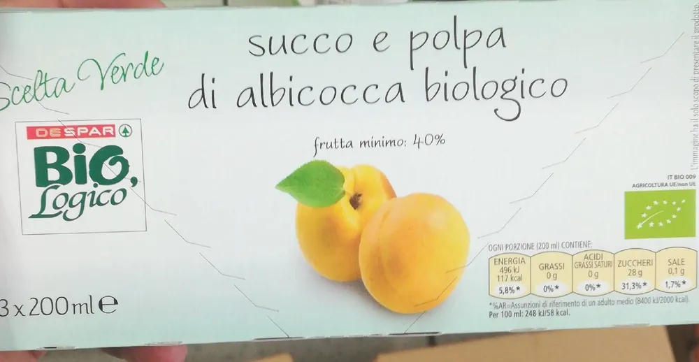 Succo e polpa albicocca