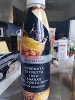 spremuta di frutta 100% ananas del costa rica
