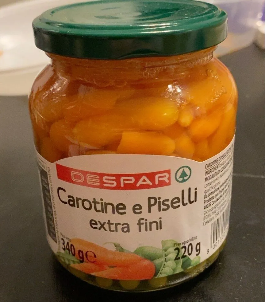 Carotine e piselli extra fini