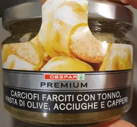Carciofi farciti con tonno, pasta di olive, acciughe e capperi
