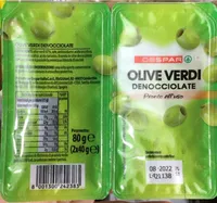 Olive verdi denocciolate