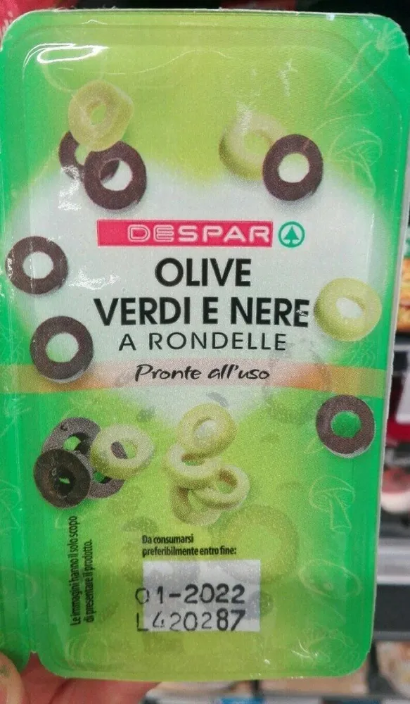 Olive verdi e nere a rondelle