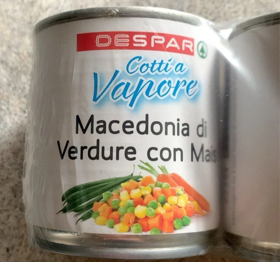 Cotti a Vapore Macedonia di verdure con mais