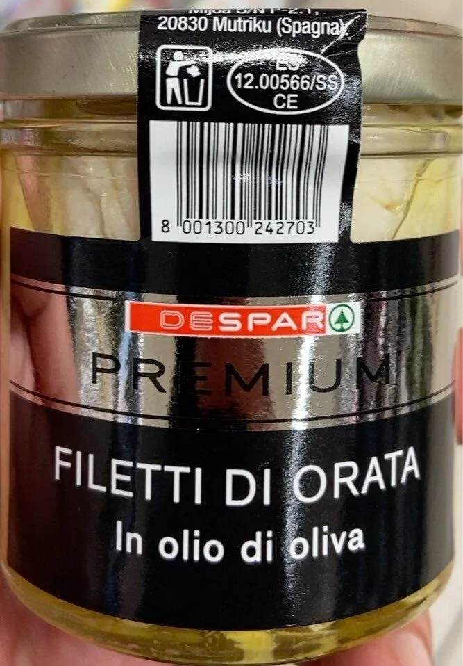 FILETTI DI ORATA in olio di oliva