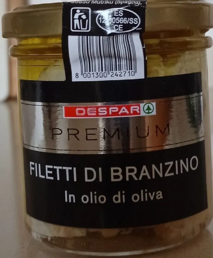 Filetti di branzino in olio di oliva