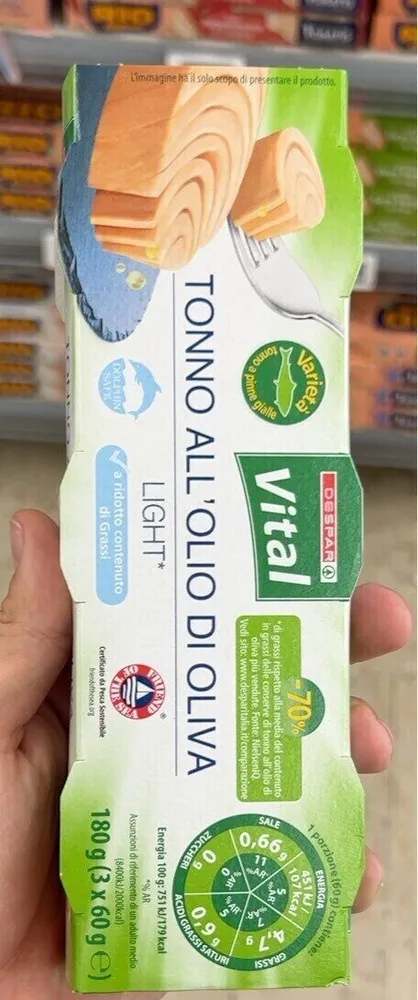 Tonno all’ olio d’ oliva light