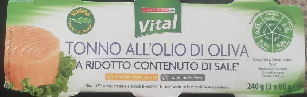 Tonno all'olio d'oliva