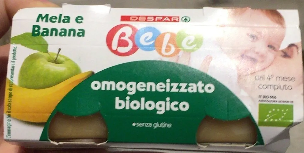 Omogenizzato biologico mela e banana