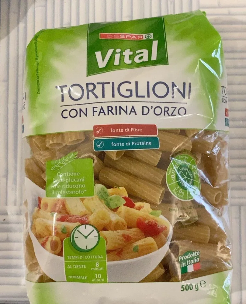 Tortiglioni con farina d’orzo