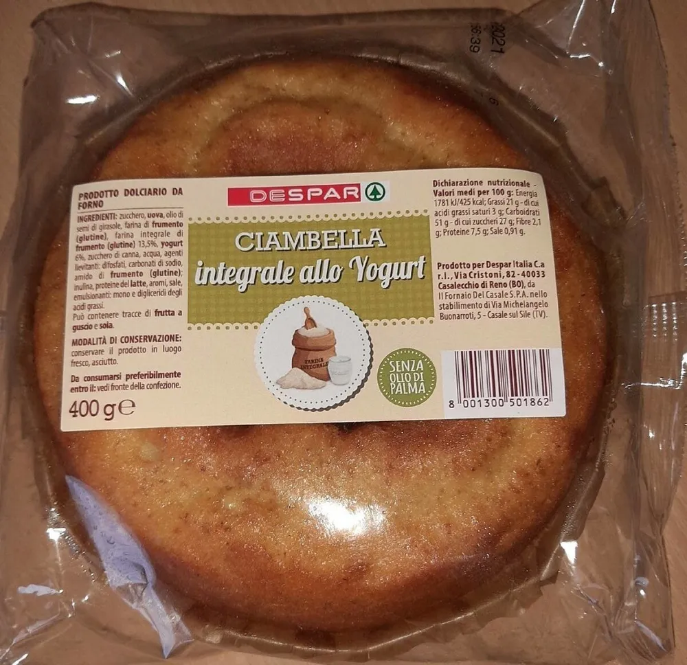 Ciambella Integrale allo yogurt