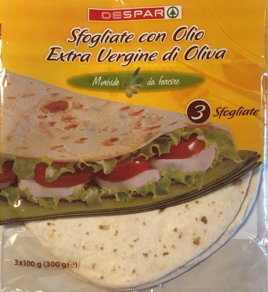 Sfogliate con olio extra vergine di oliva