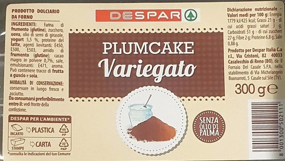 Plumcake variegato