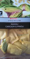 Ravioli carciofi e pinoli