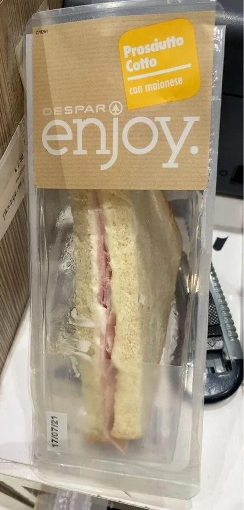 Prosciutto cotto con maionese