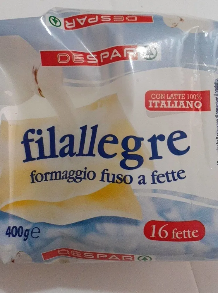 Fette di formaggio fuso
