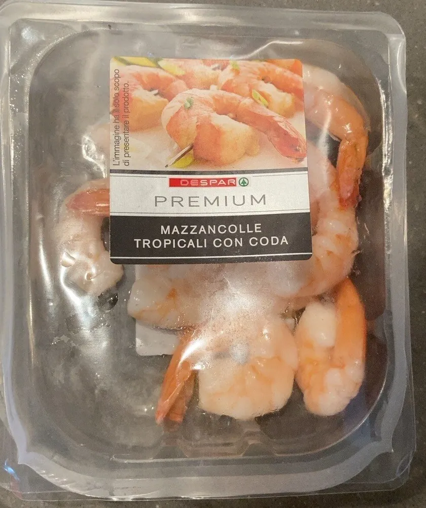 mazzancolle tropicali con coda