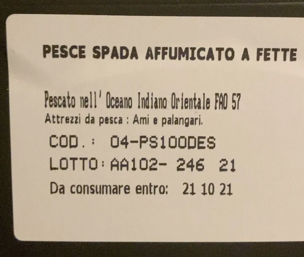 Pesce spada affimicato