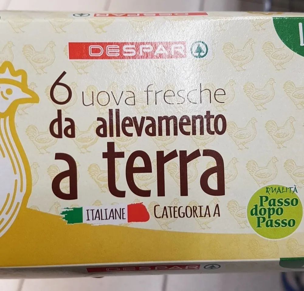Uova fresche da allevamento a terra L