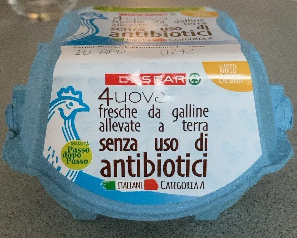 Uova allevate a terra senza uso di antibiotici