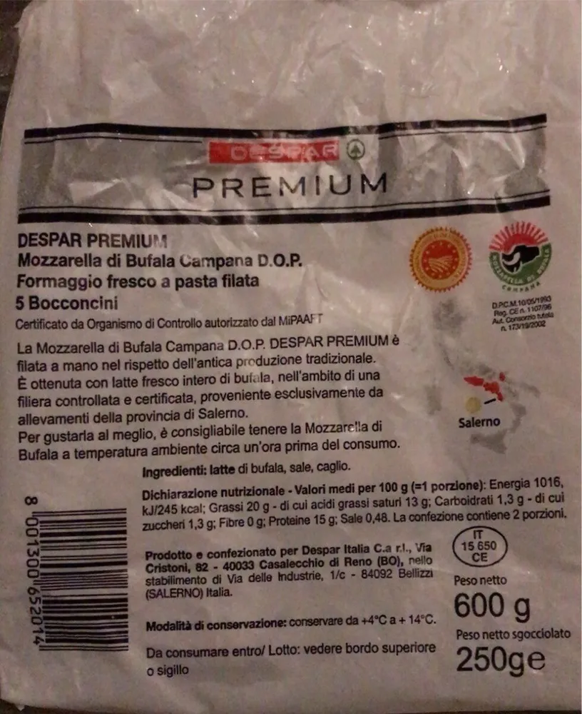 Bocconcini di mozzarella di bufala