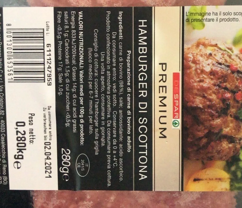 Hamburger di scottona