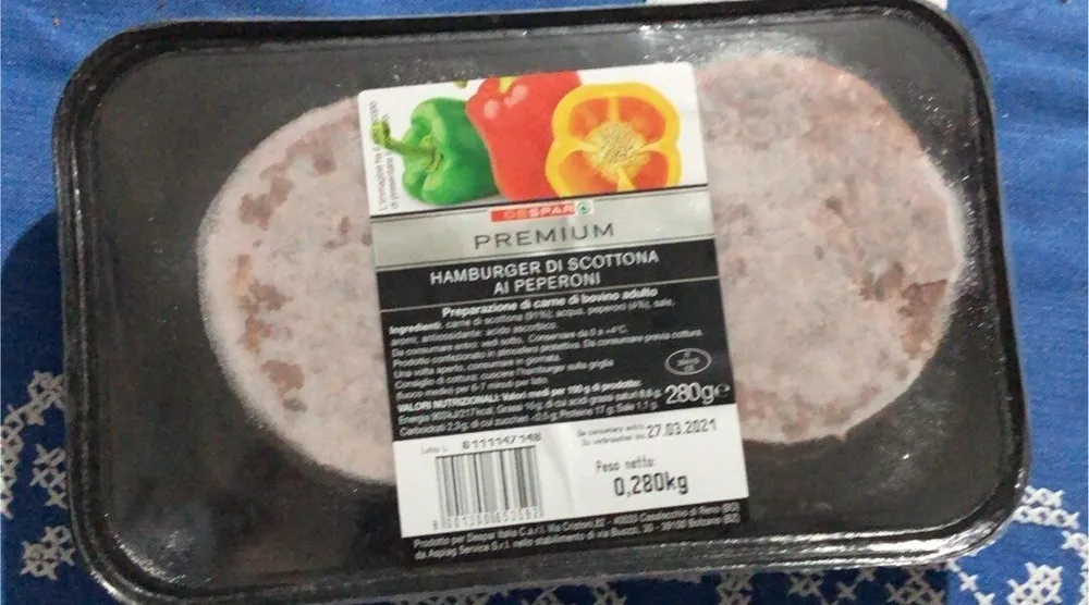 Hamburger di scottona ai peoeroni