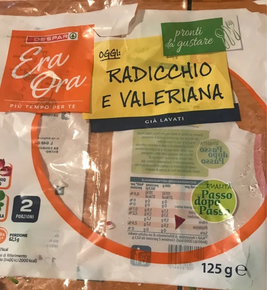 Radicchio e Valeriana gîa lavati