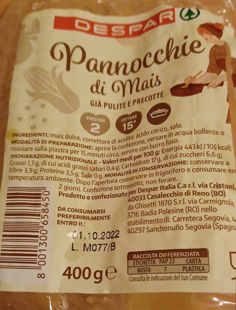 PANNOCCHIE DI MAIS