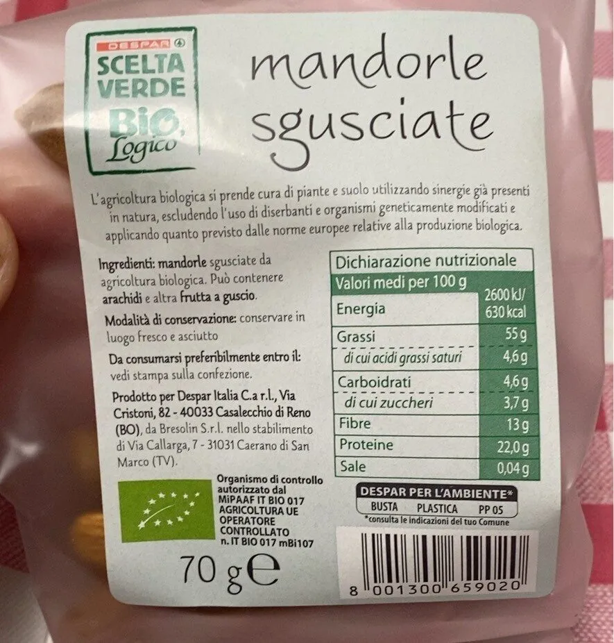 mandorle sgusciate