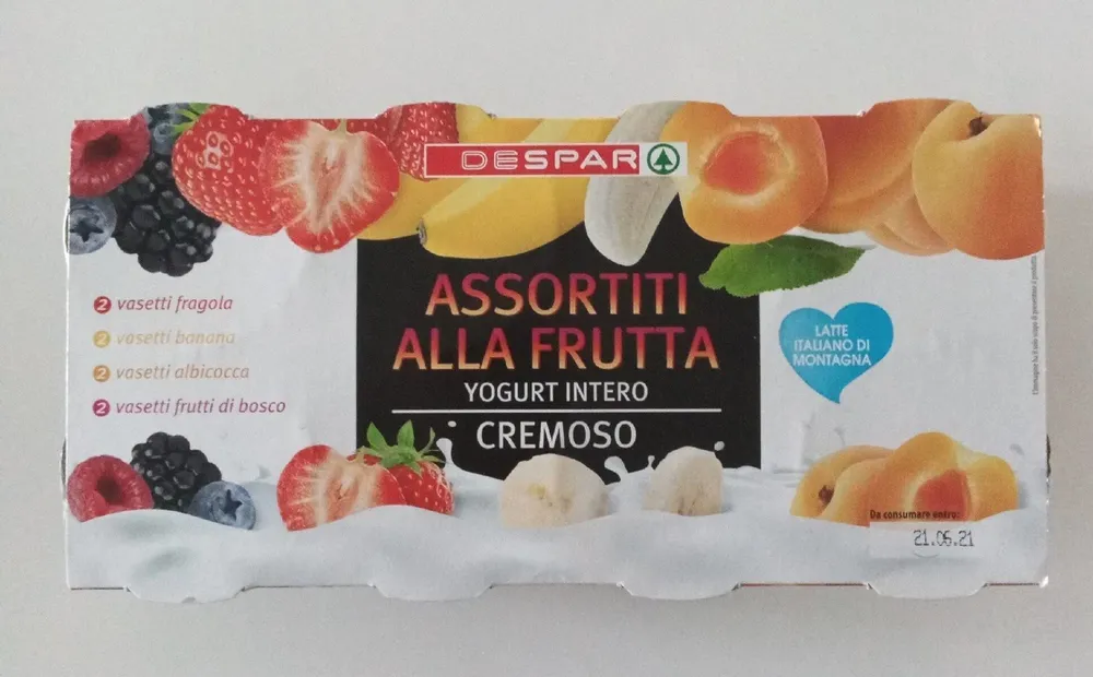 Assortiti alla frutta - yogurt intero cremoso