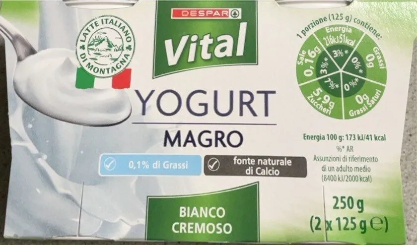 Yogurt magro 0,1% di Grassi