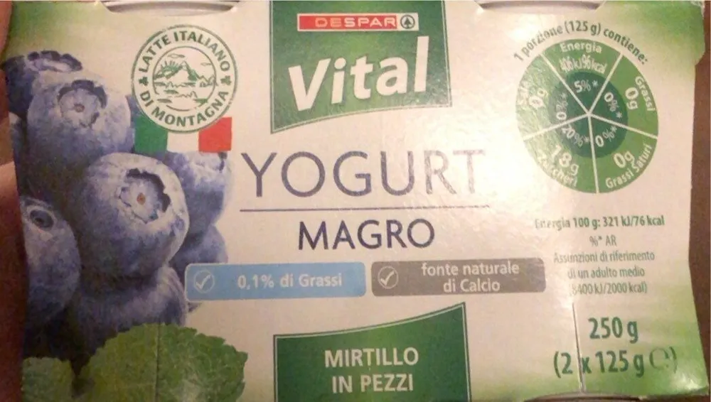 yogurt magro mirtilli
