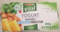 Yogurt magro vital con ananas in pezzi