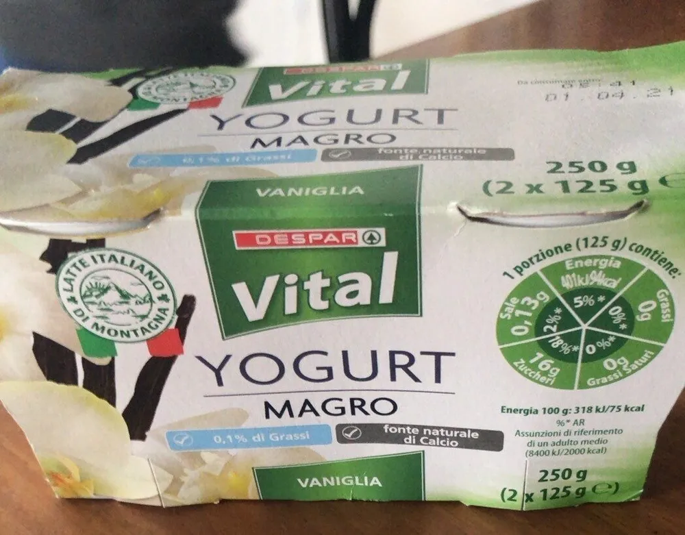 Yogurt magro vaniglia