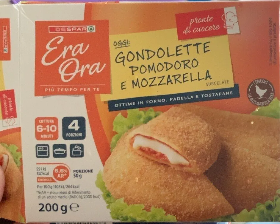 Gondolette pomodoro e mozzarella