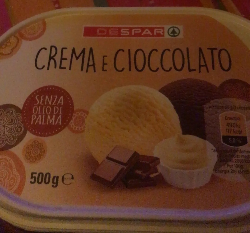Gelato crema e cioccolato