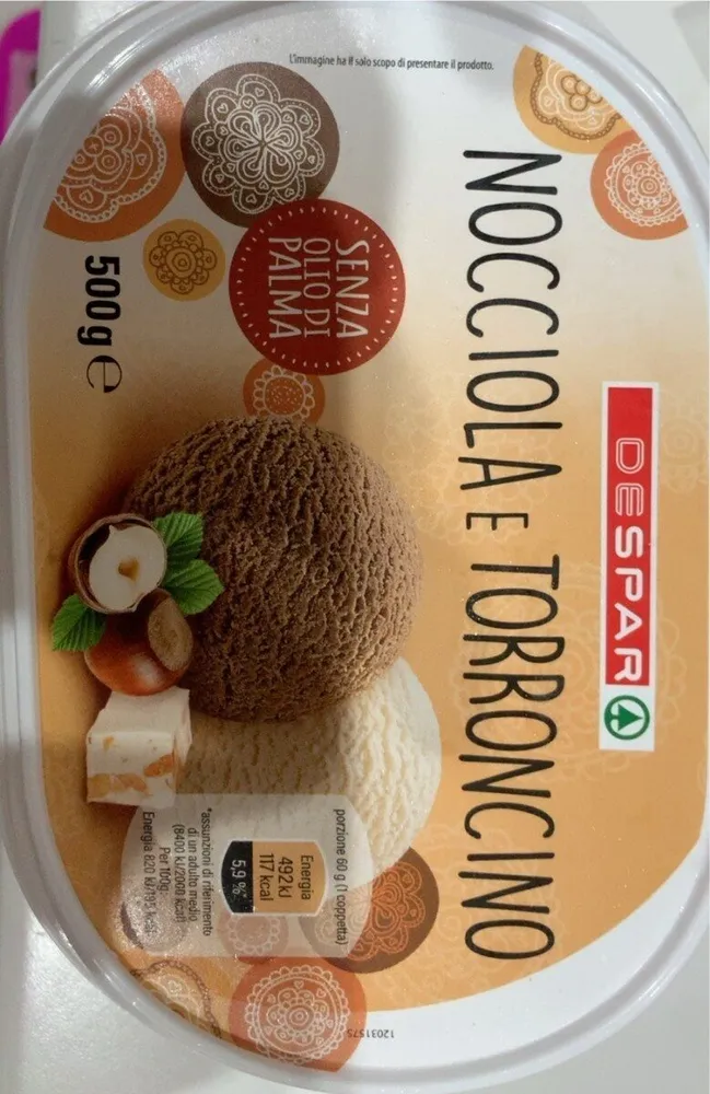 Gelato nocciola e torroncino