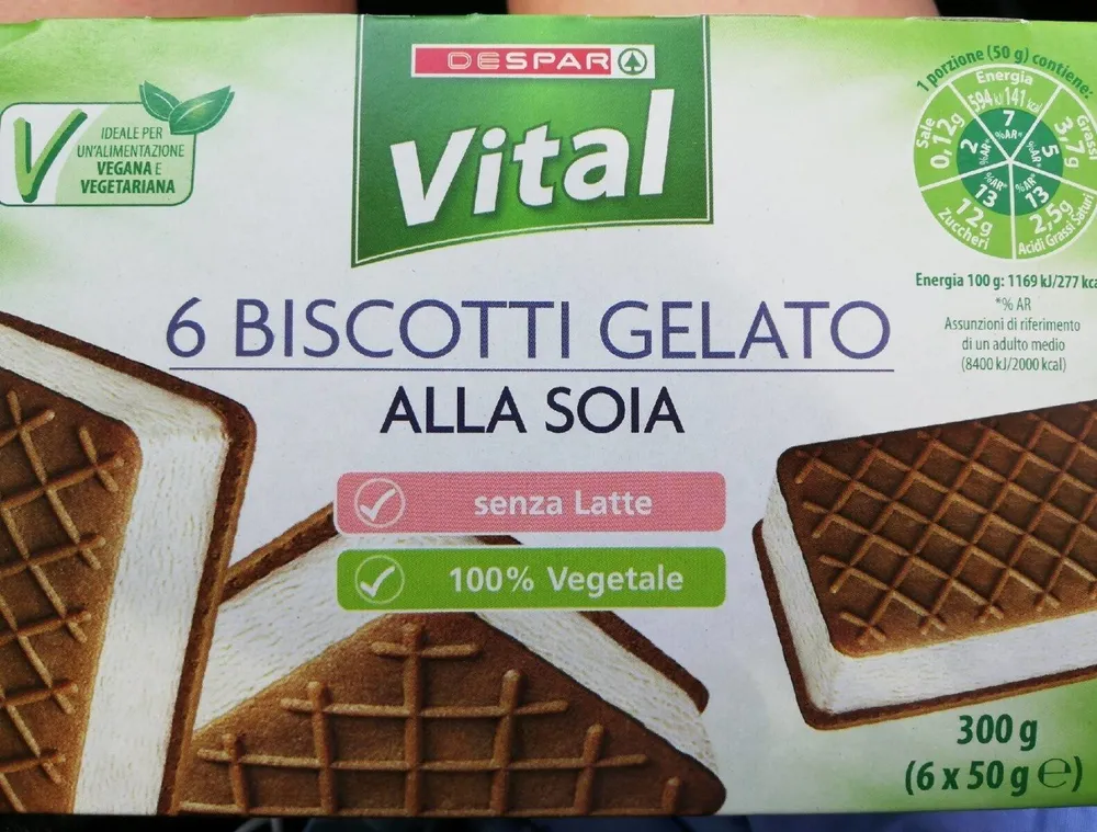 6 biscotti gelato alla soia